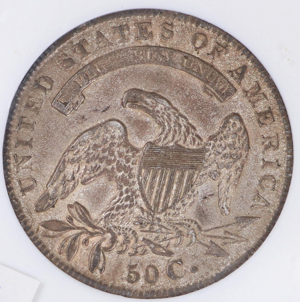 1835 Capped Bust Silver Half Dollar Philadelphia - NGC AU53 CAC - CoinsTV