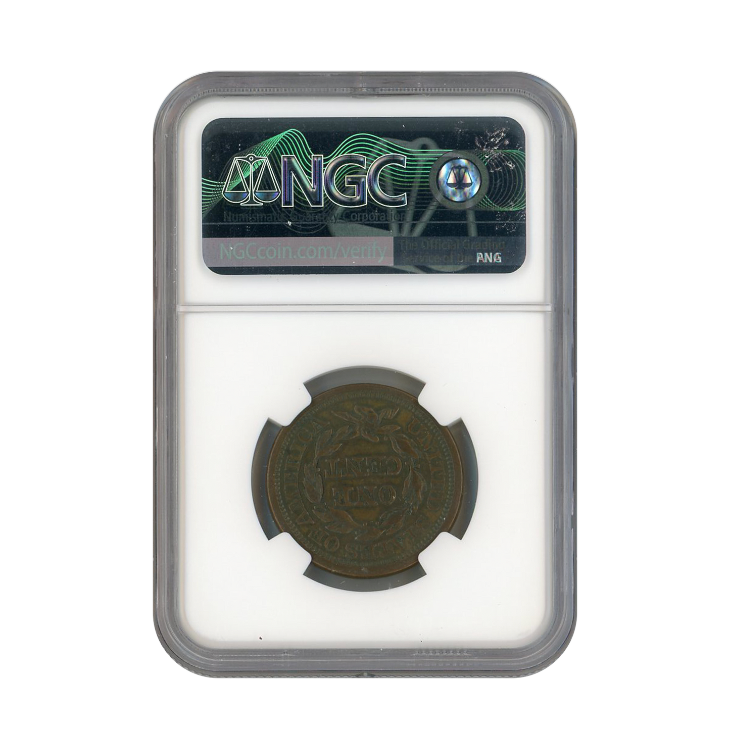 1848 Braided Hair Cent - NGC AU55 BN - CoinsTV