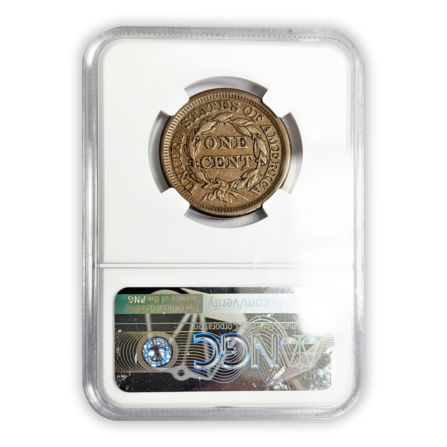1848 Braided Hair Large Cent - NGC XF45 BN - CoinsTV