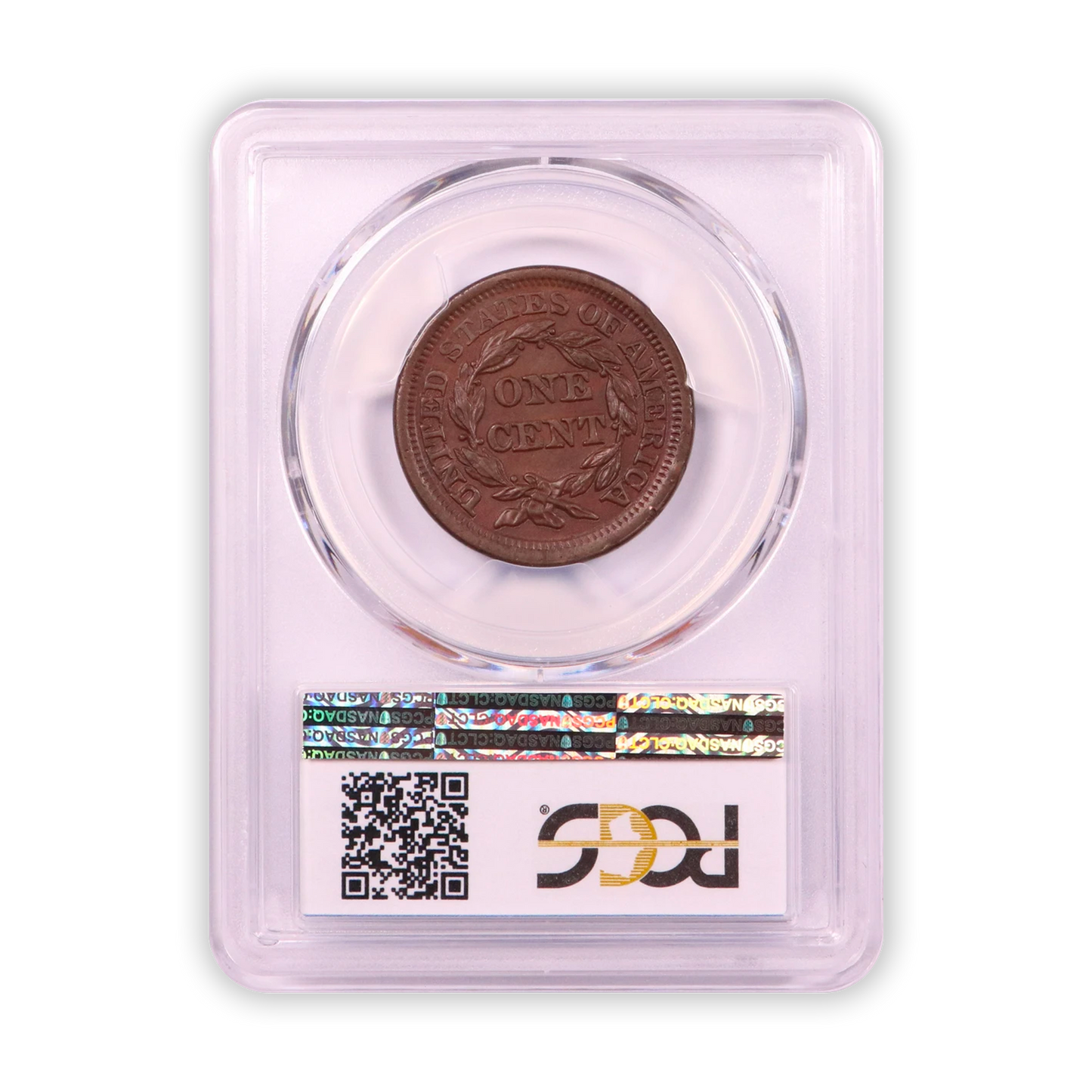 1853 Braided Hair Large Cent - PCGS AU58 BN - CoinsTV