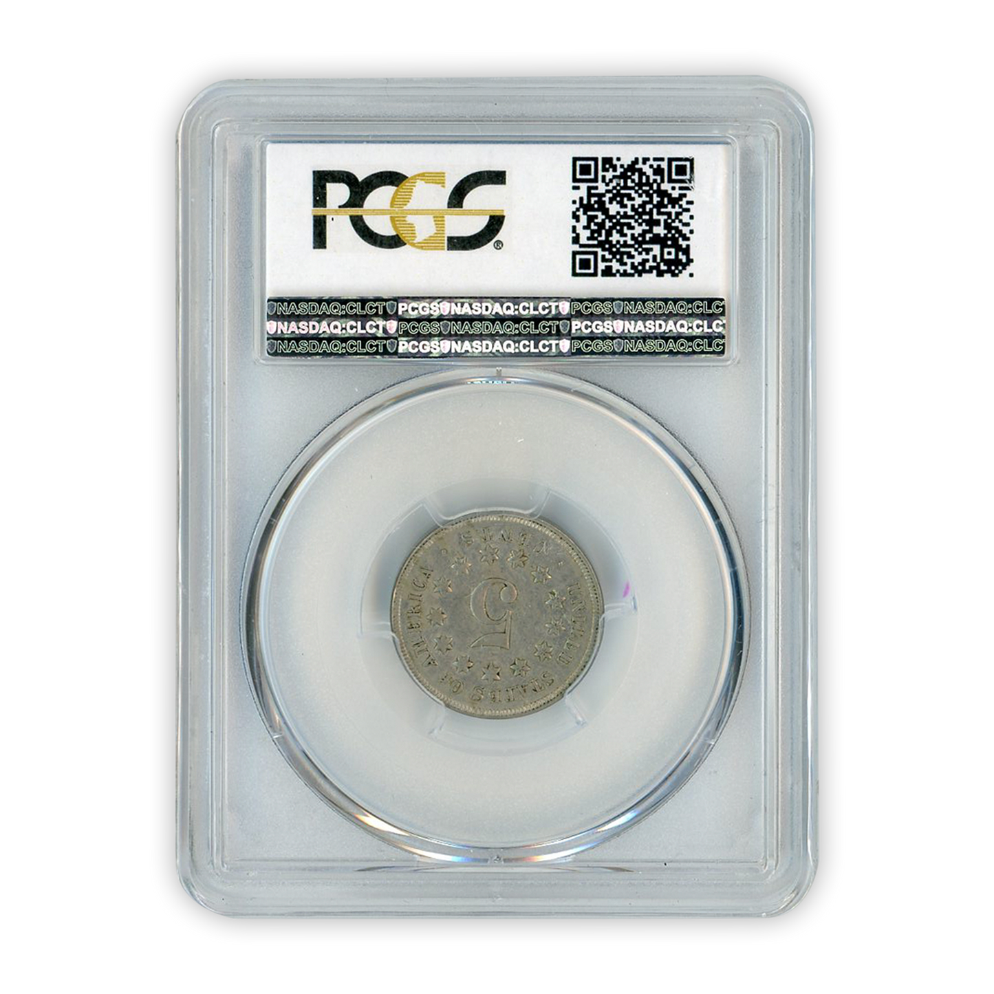 1867 Shield Nickel - No Rays - PCGS AU50 - CoinsTV