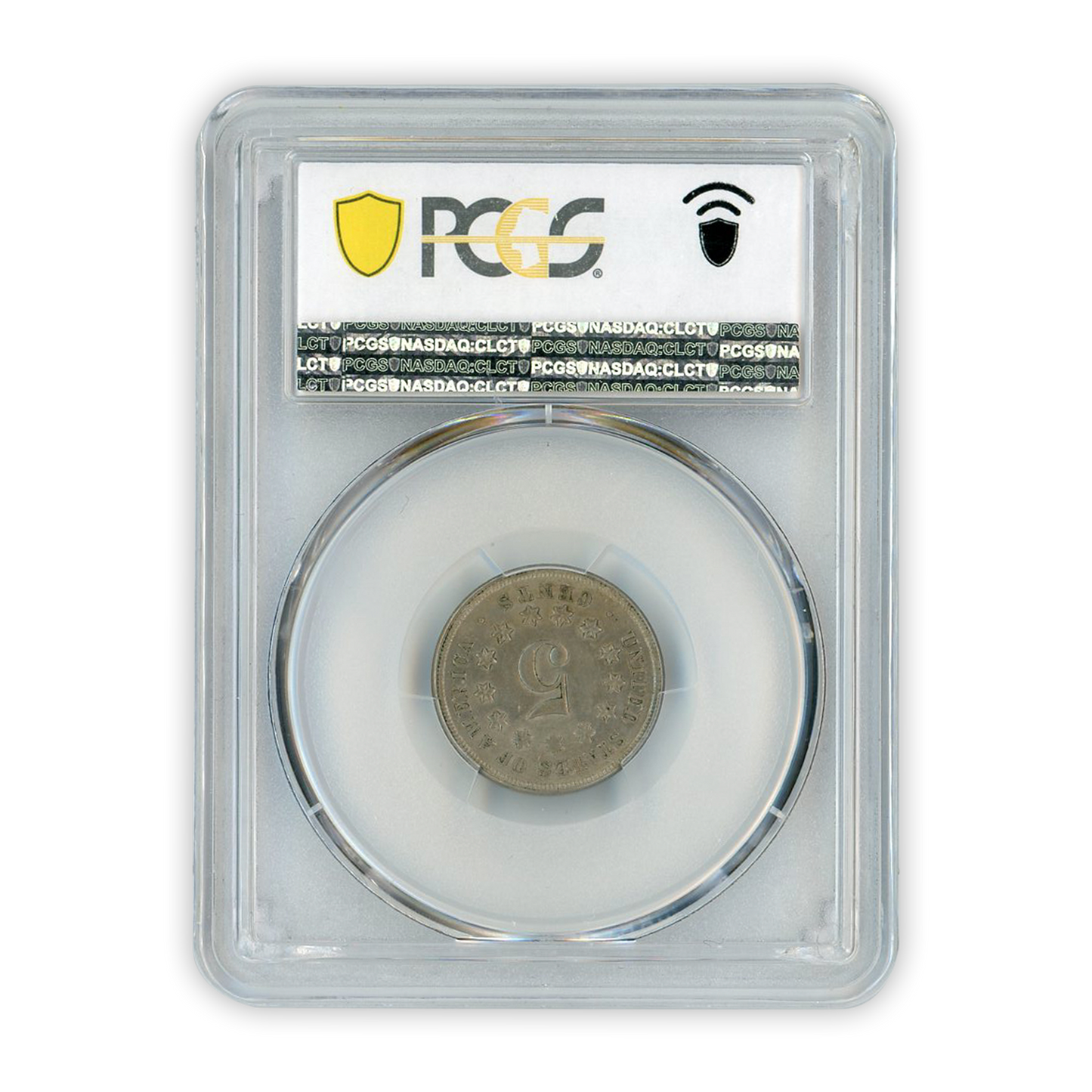 1867 Shield Nickel - No Rays - PCGS AU58 - CoinsTV