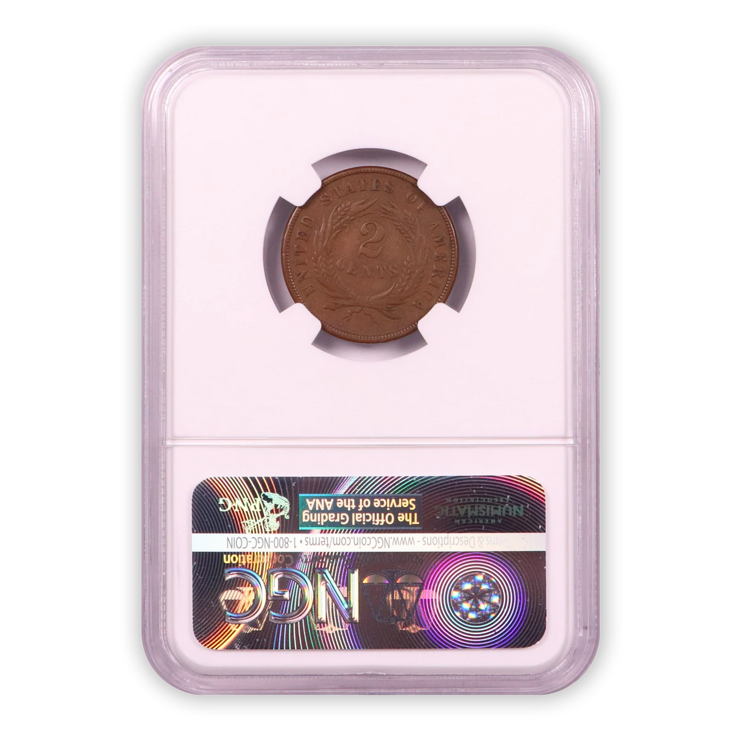 1867 Two Cent Piece - NGC AU53 BN - CoinsTV