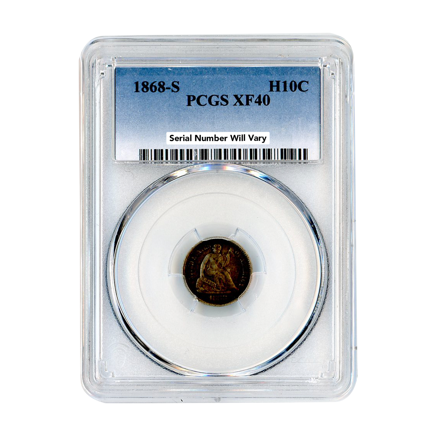 1868 S Seated Liberty Half Dime - PCGS XF40