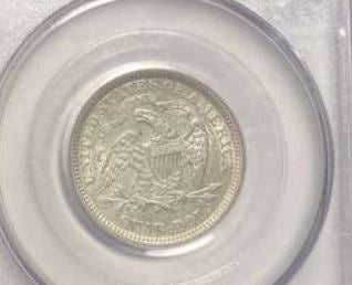 1873 Seated Liberty Quarter Philadelphia - PCGS AU50