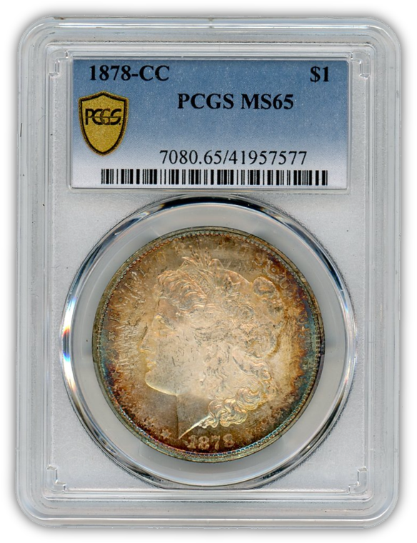 1878 Morgan Silver Dollar Carson City - PCGS MS65 Mega Toner