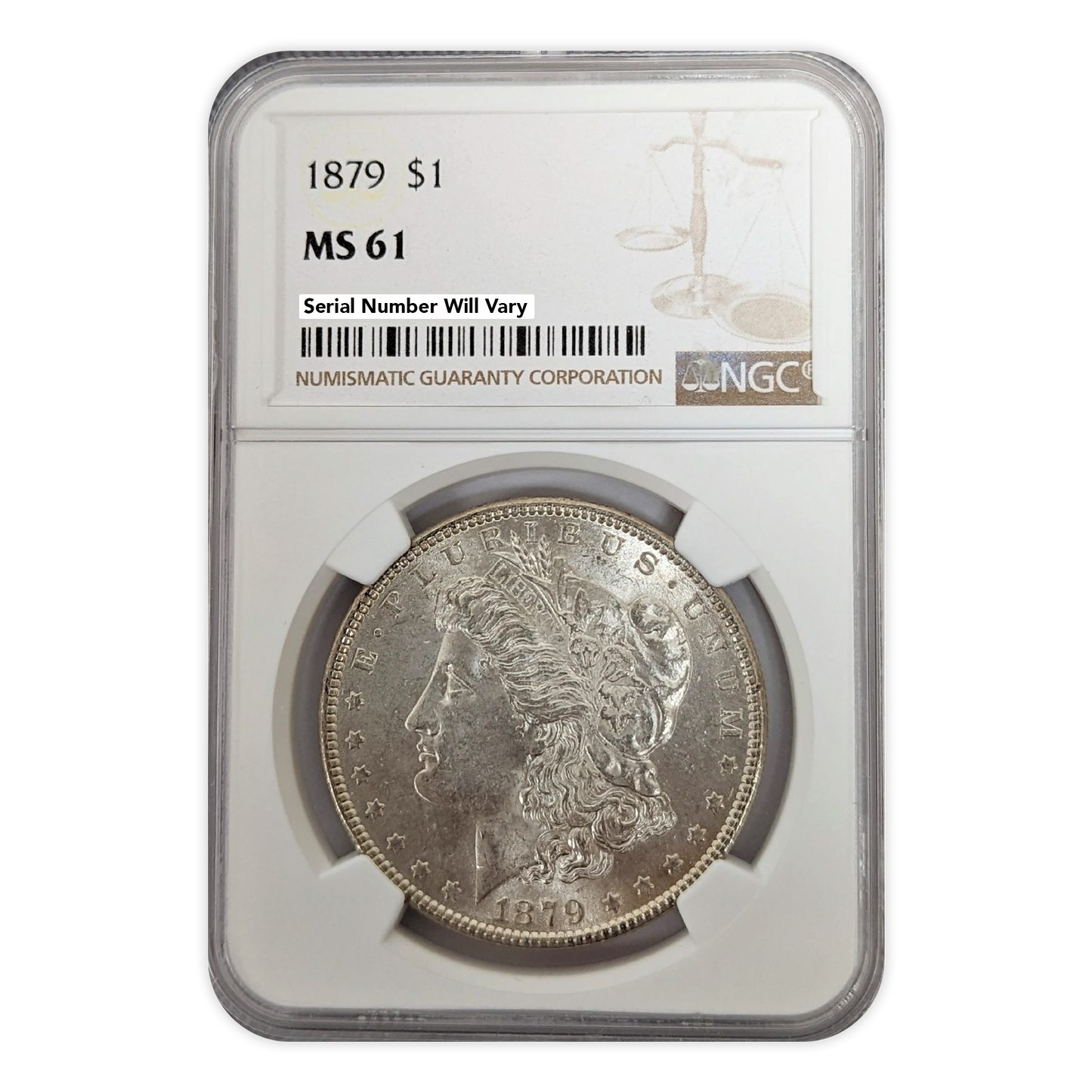 1879 Morgan dollar NGC MS61 Philadelphia