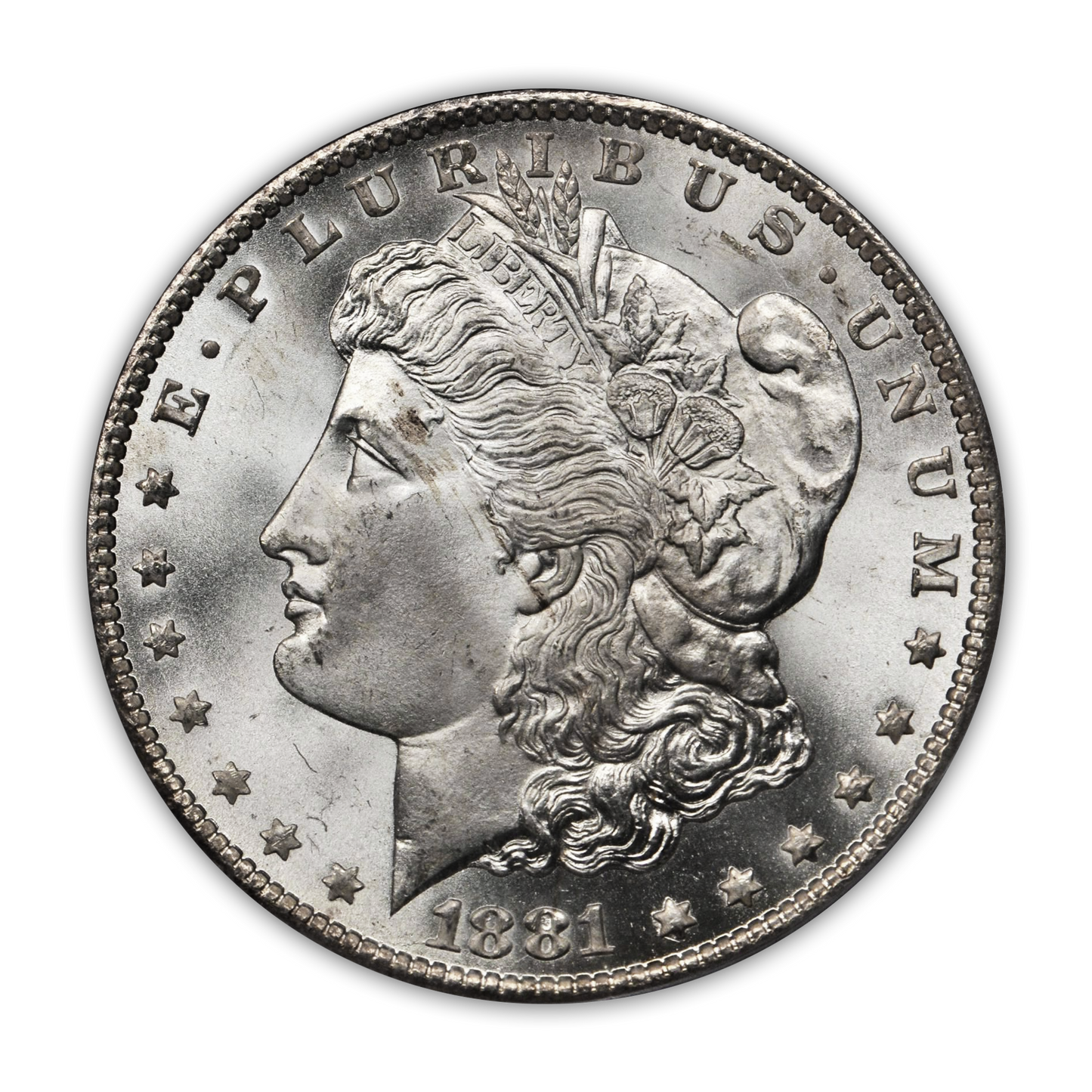 1881 Morgan Silver Dollar Carson City - Brilliant Uncirculated - CoinsTV
