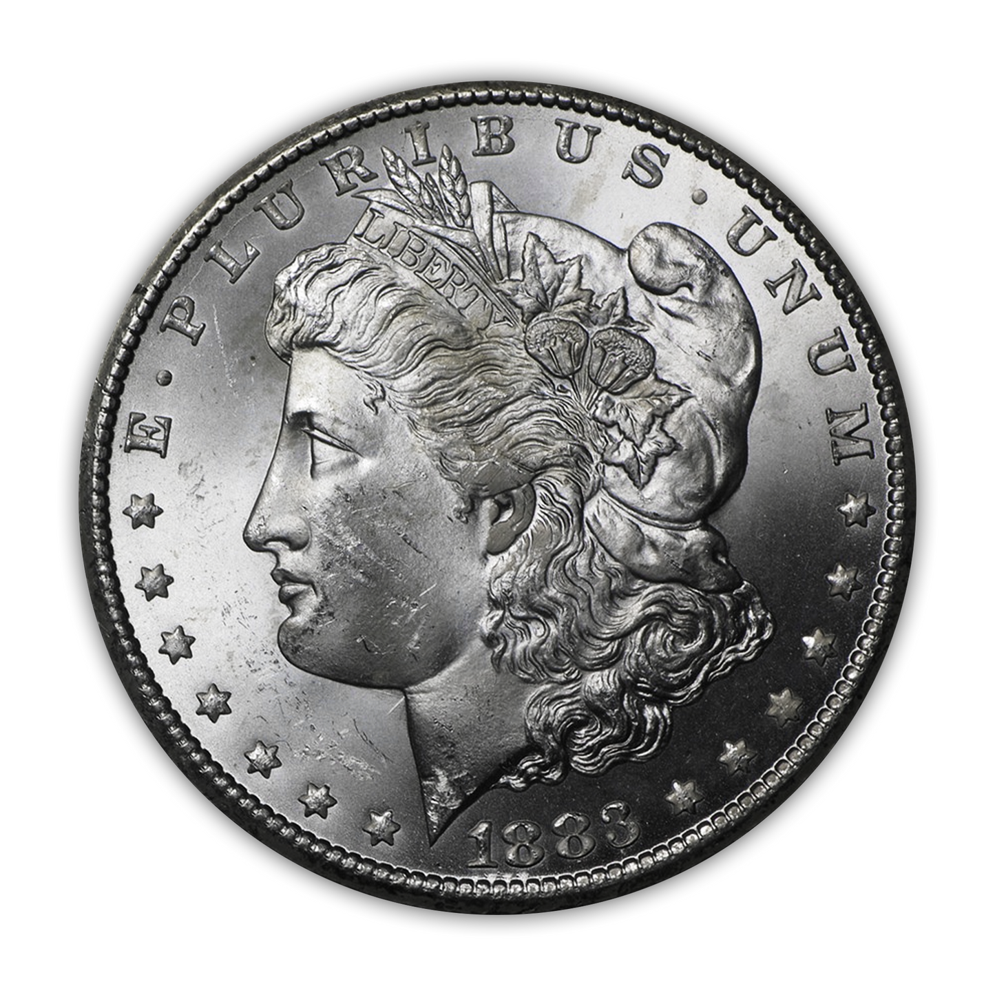 1883 Morgan Silver Dollar Carson City - Brilliant Uncirculated - CoinsTV