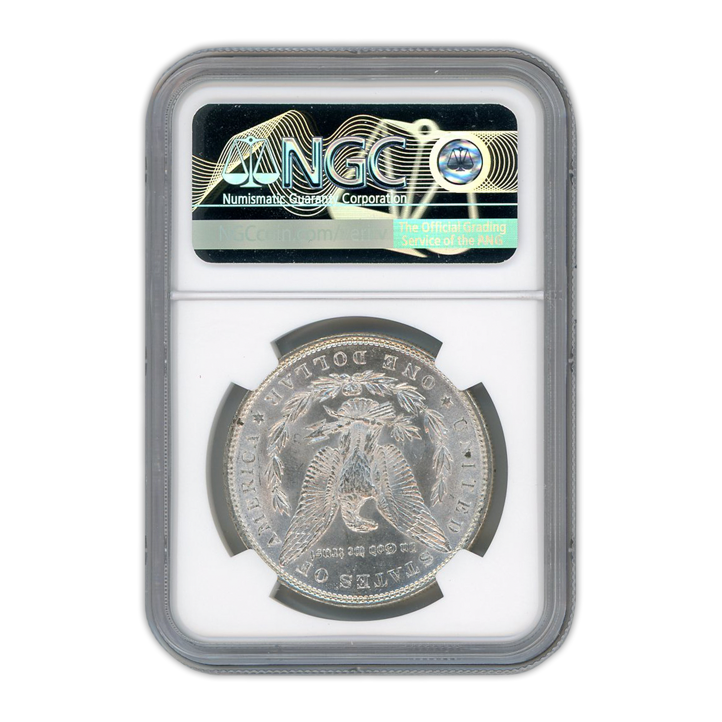 1887 Morgan Silver Dollar Philadelphia - NGC MS63 Red Book Label