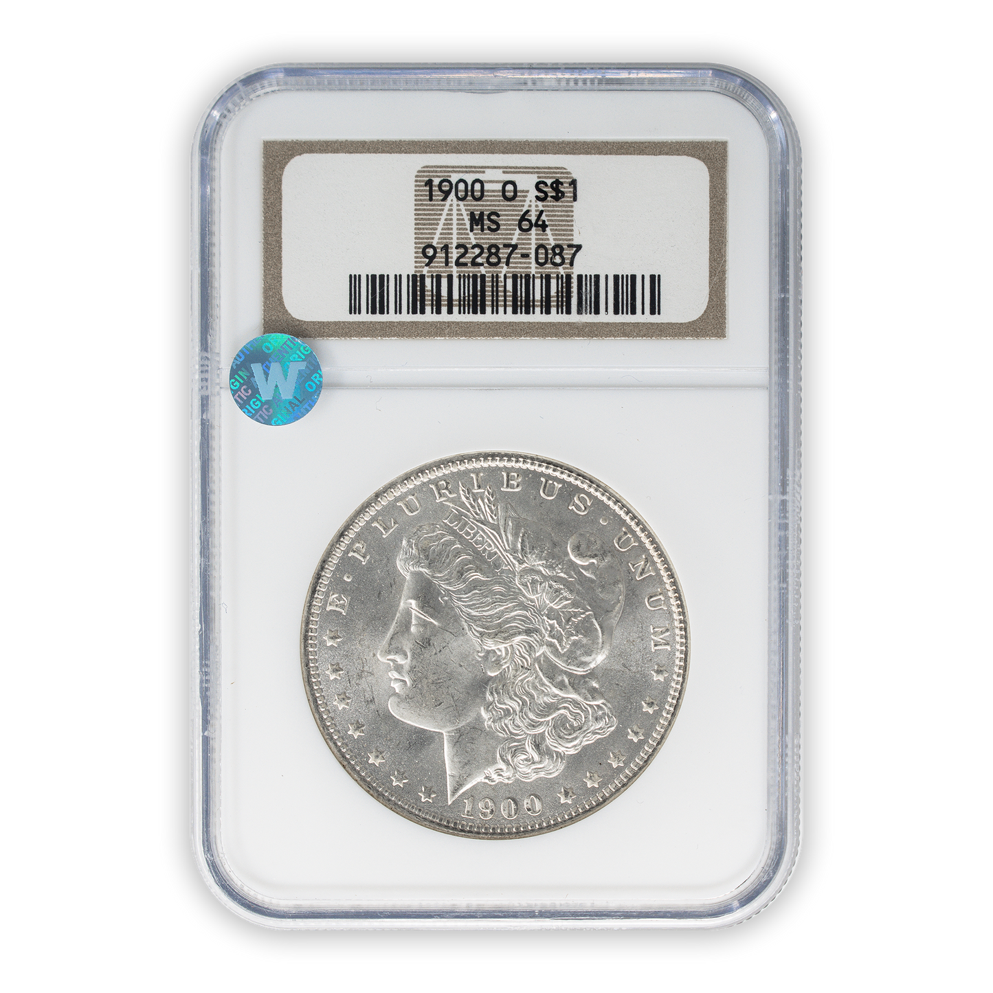 New Orleans Mint Sight White Morgan Silver Dollar - NGC MS64 SW