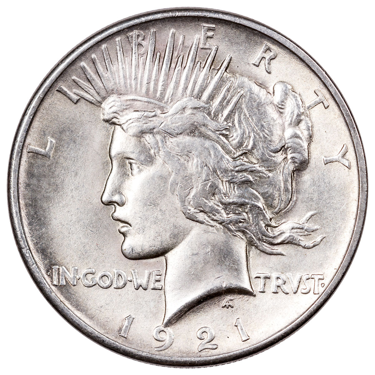 1921 Peace Silver Dollar Philadelphia - Slider Quality - CoinsTV