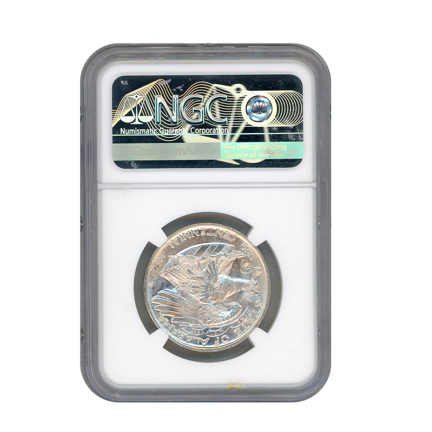 1921 2x2 Alabama Half Dollar Commemorative NGC MS63 Sight White - CoinsTV