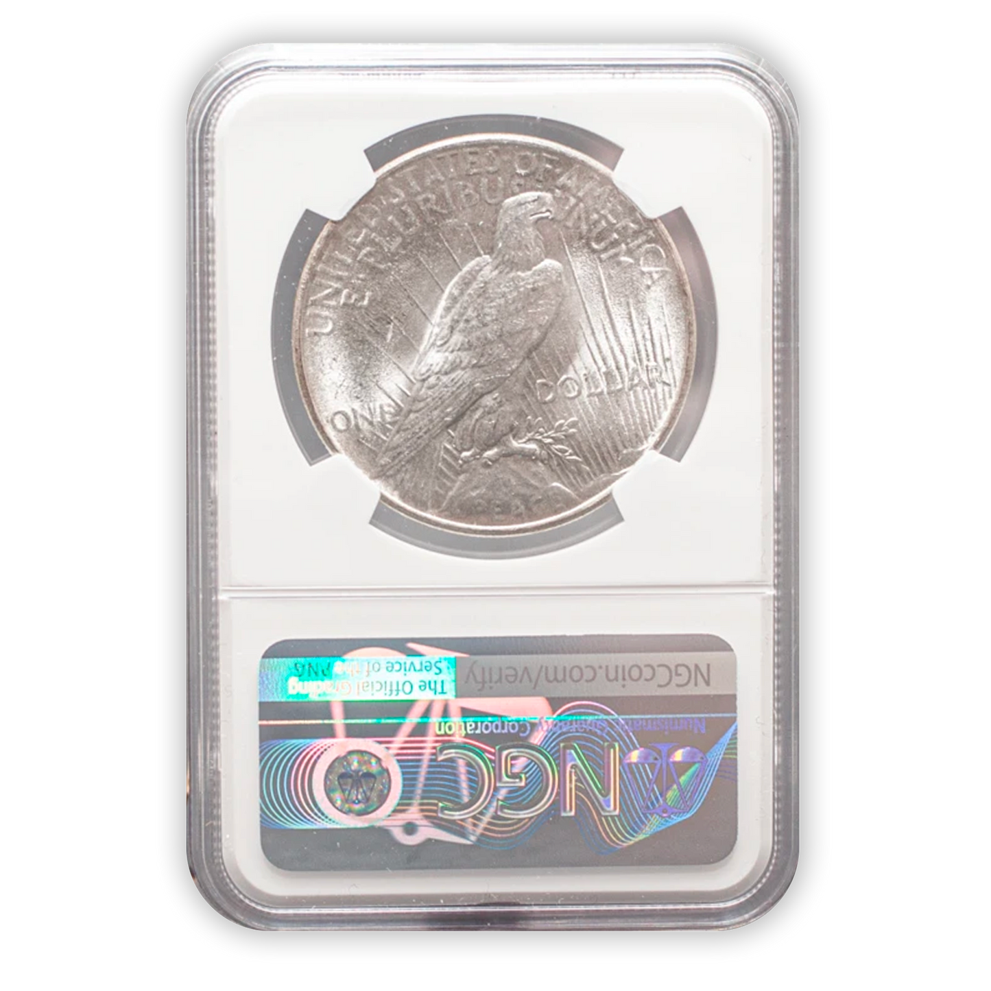 1924 Peace Silver Dollar Philadelphia - NGC MS63 Wayne Miller Signature Label