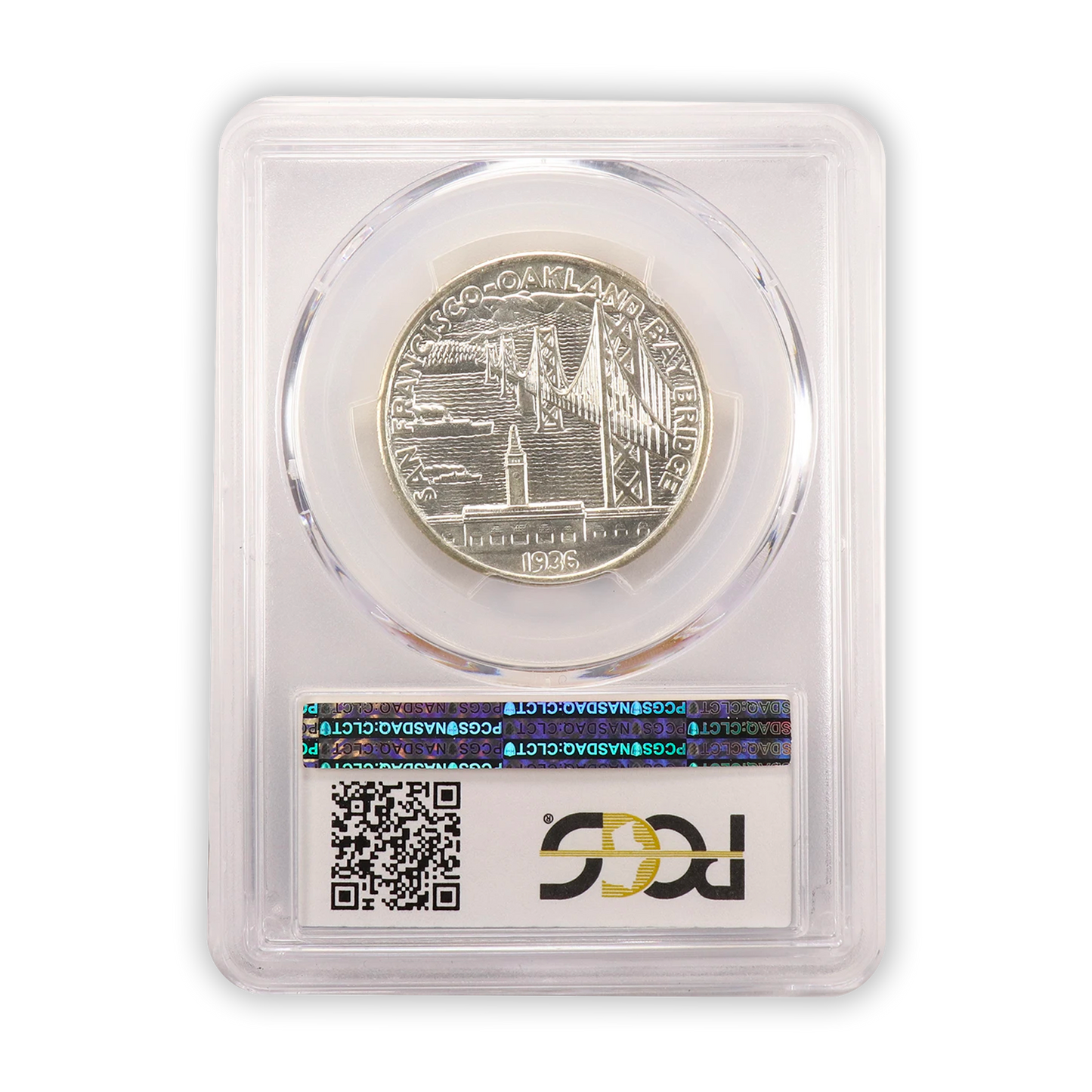 1936-S Bay Bridge Silver Half Dollar San Francisco - PCGS MS64 - CoinsTV