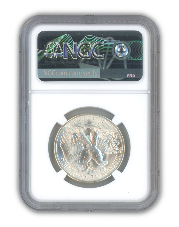 1946 Walking Liberty Silver Half Dollar Denver - NGC MS65 Sight White - CoinsTV