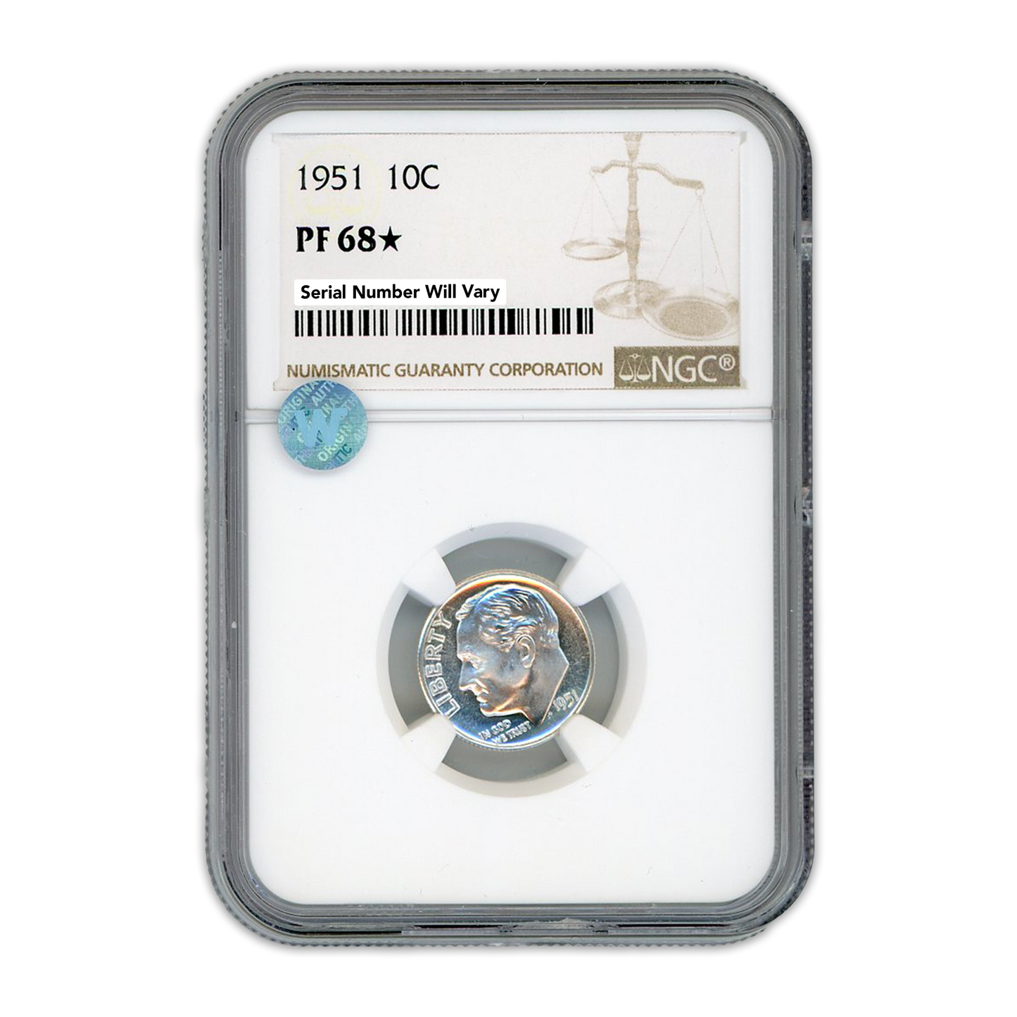 1951 Roosevelt Dime - NGC PF68 Star Sight White