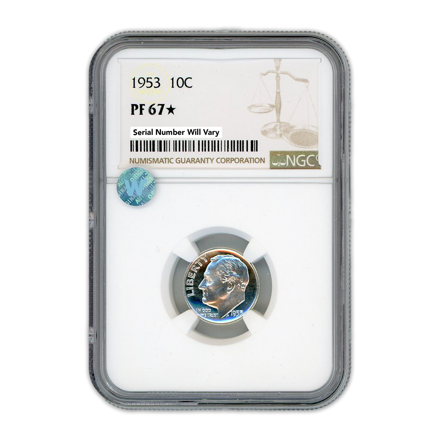 1953 Roosevelt Dime - NGC PF67 Star Sight White