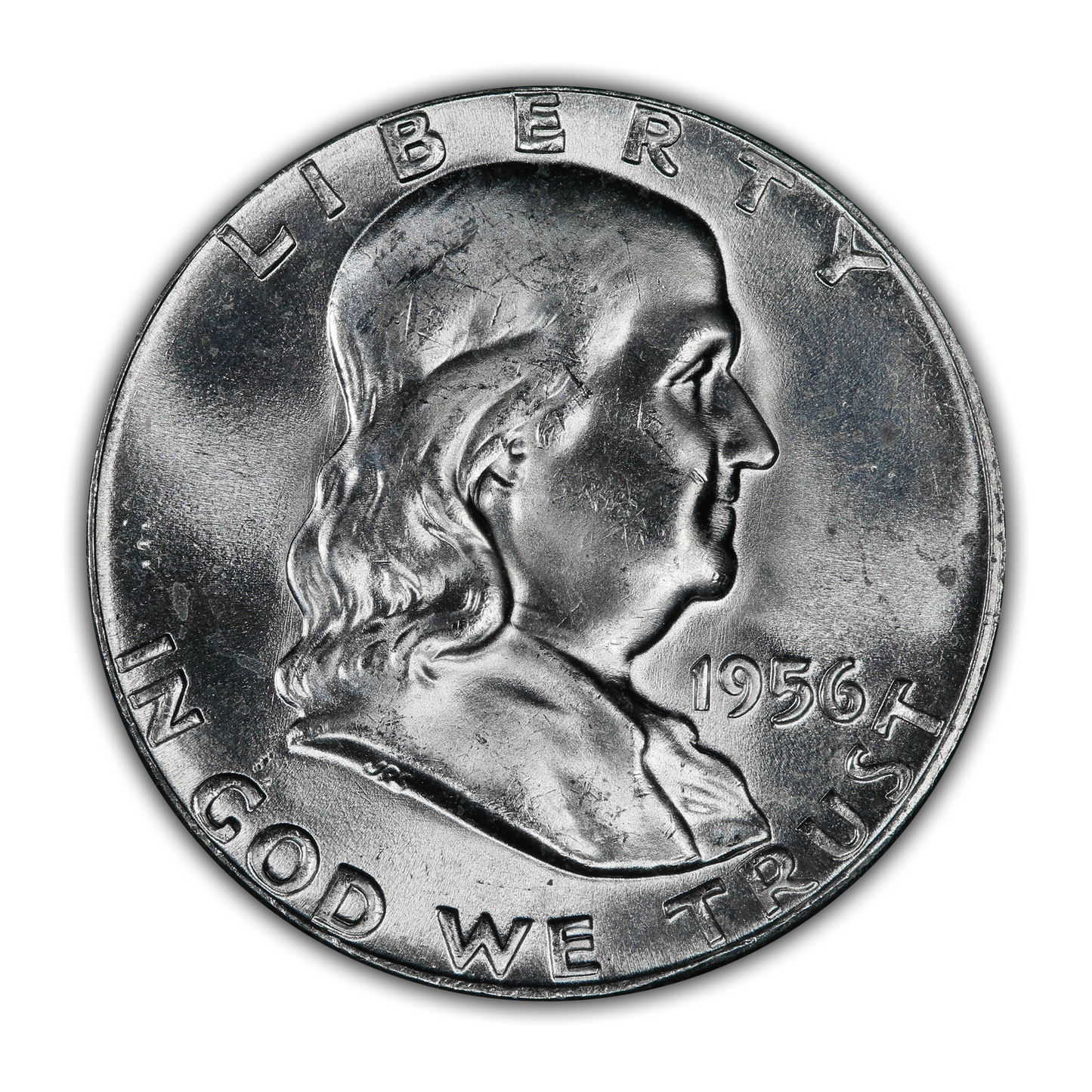 1956 Franklin 90% Silver Half Dollar Philadelphia - Uncirculated