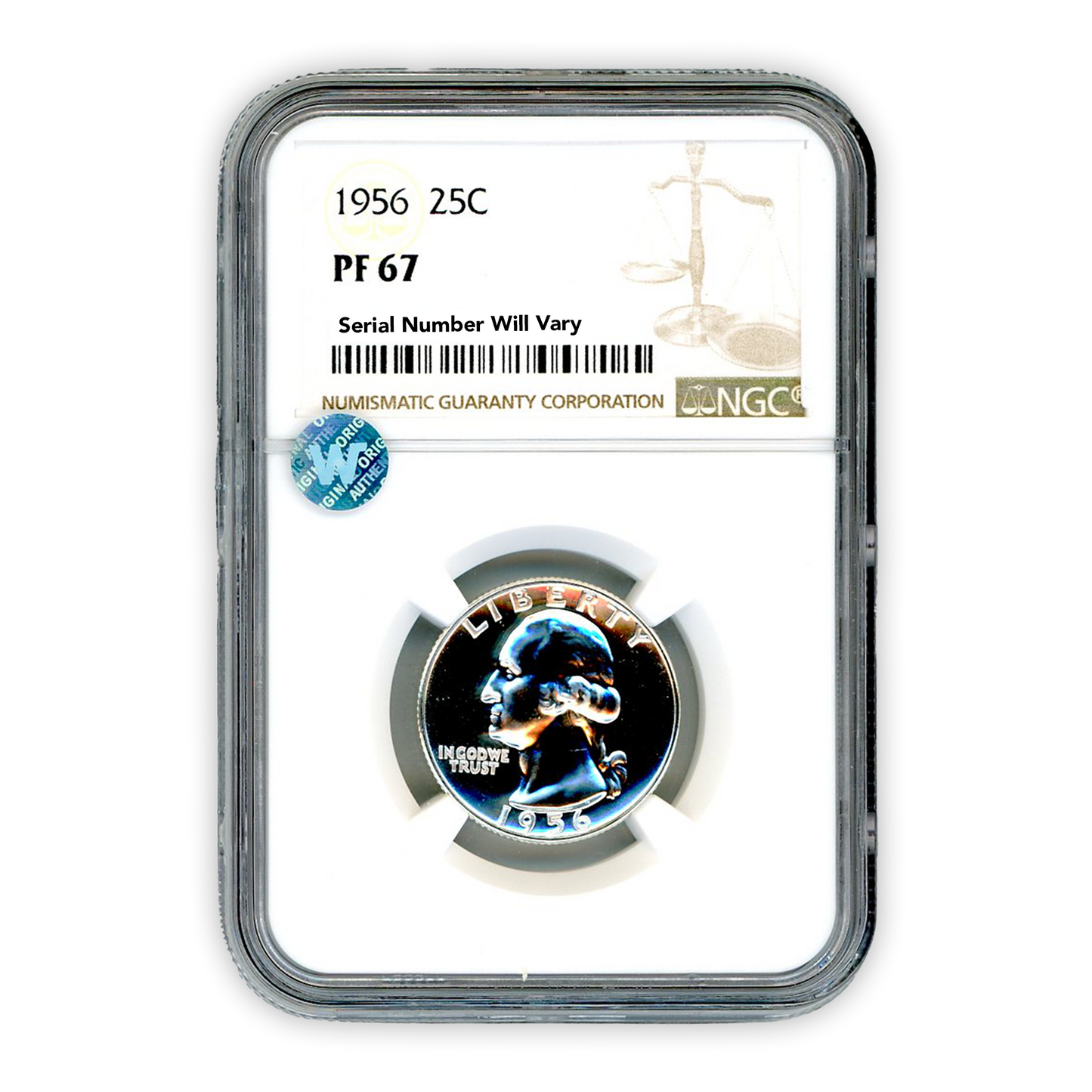 1956 Washington Quarter Philadelphia - NGC - PF67 Sight White