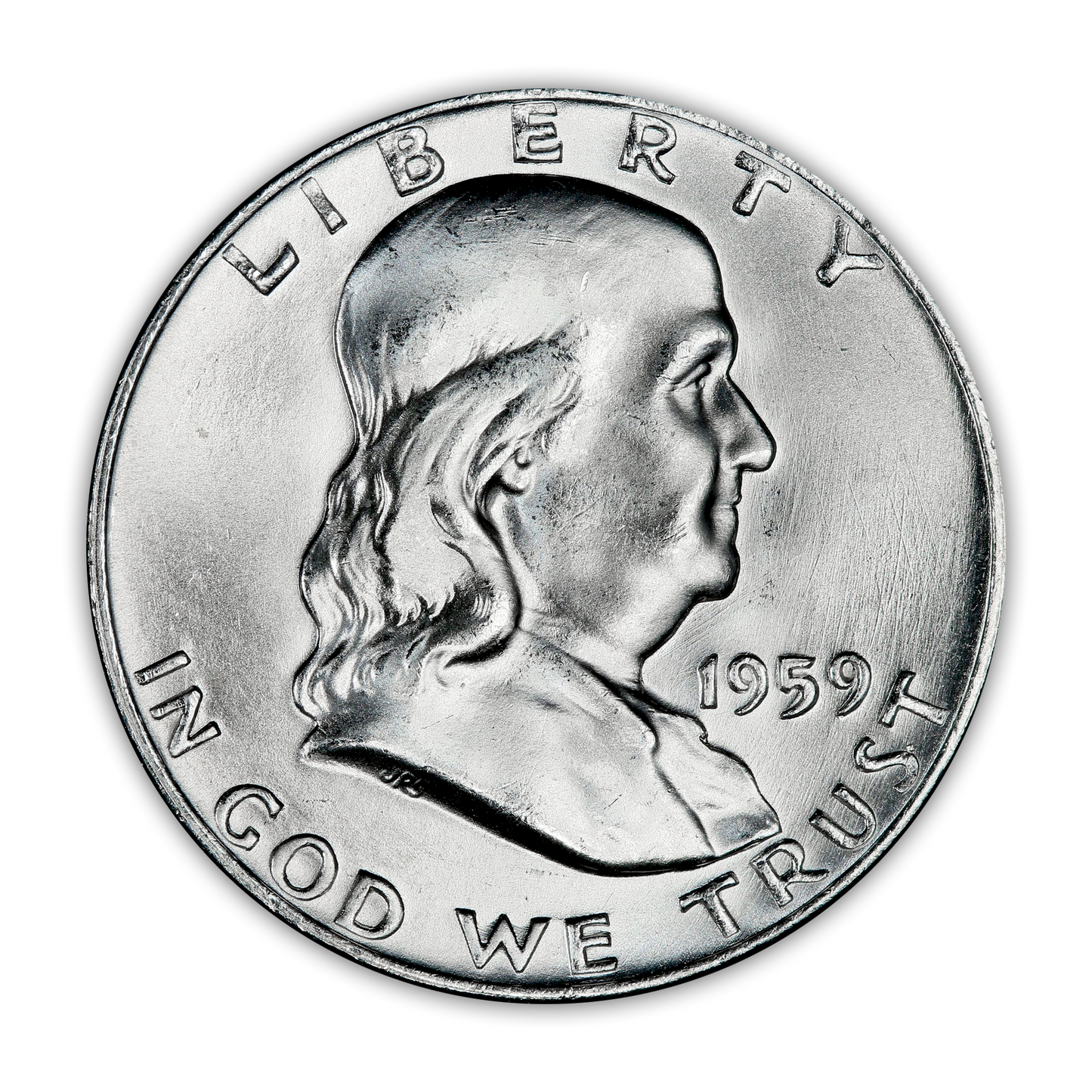 1959 Franklin 90% Silver Half Dollar Denver - Uncirculated - CoinsTV
