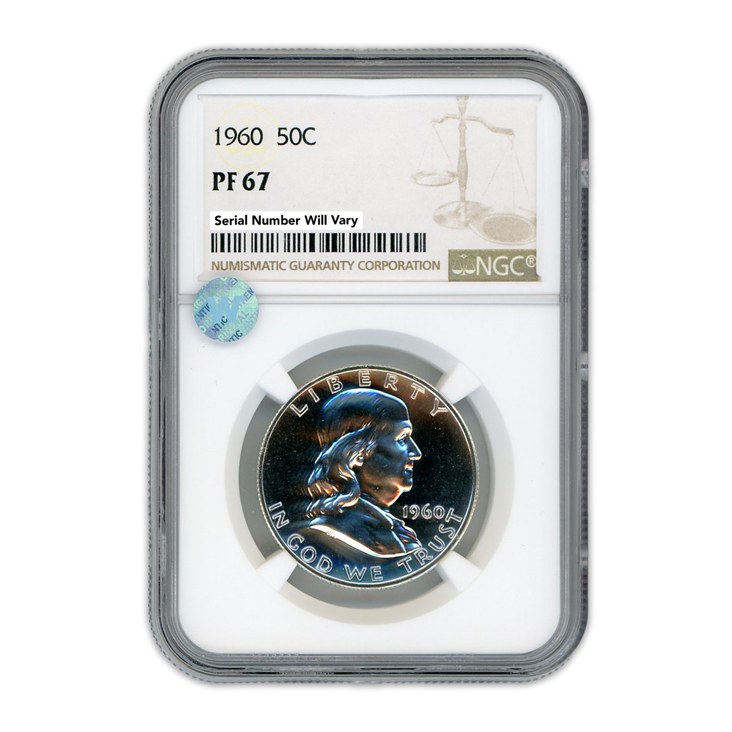 1960 Franklin Silver Half Dollar - NGC PF67 Sight White