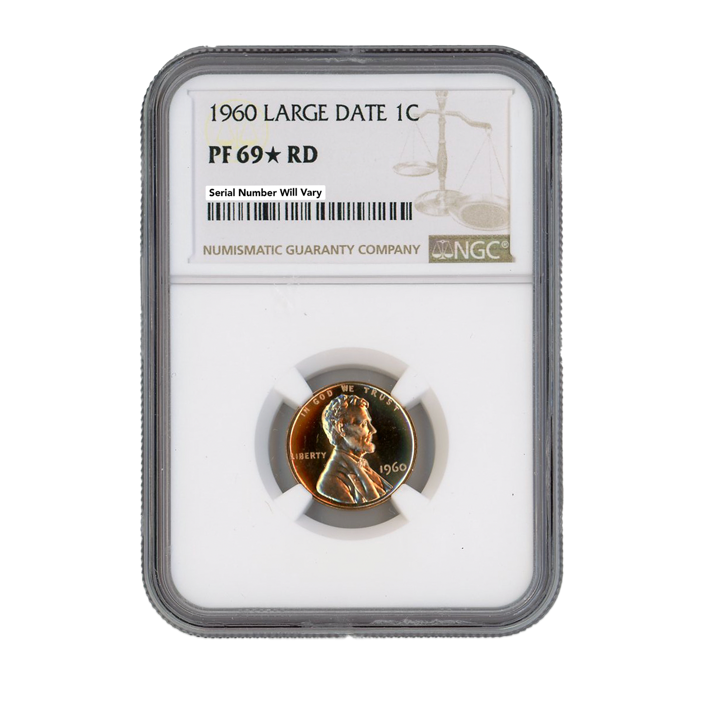 1960 Lincoln Cent - Large Date NGC PF69 Star RD