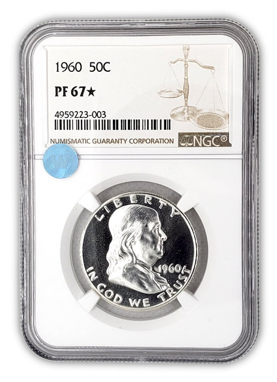 1960 Franklin Silver Half Dollar - NGC PF67 Star Sight White