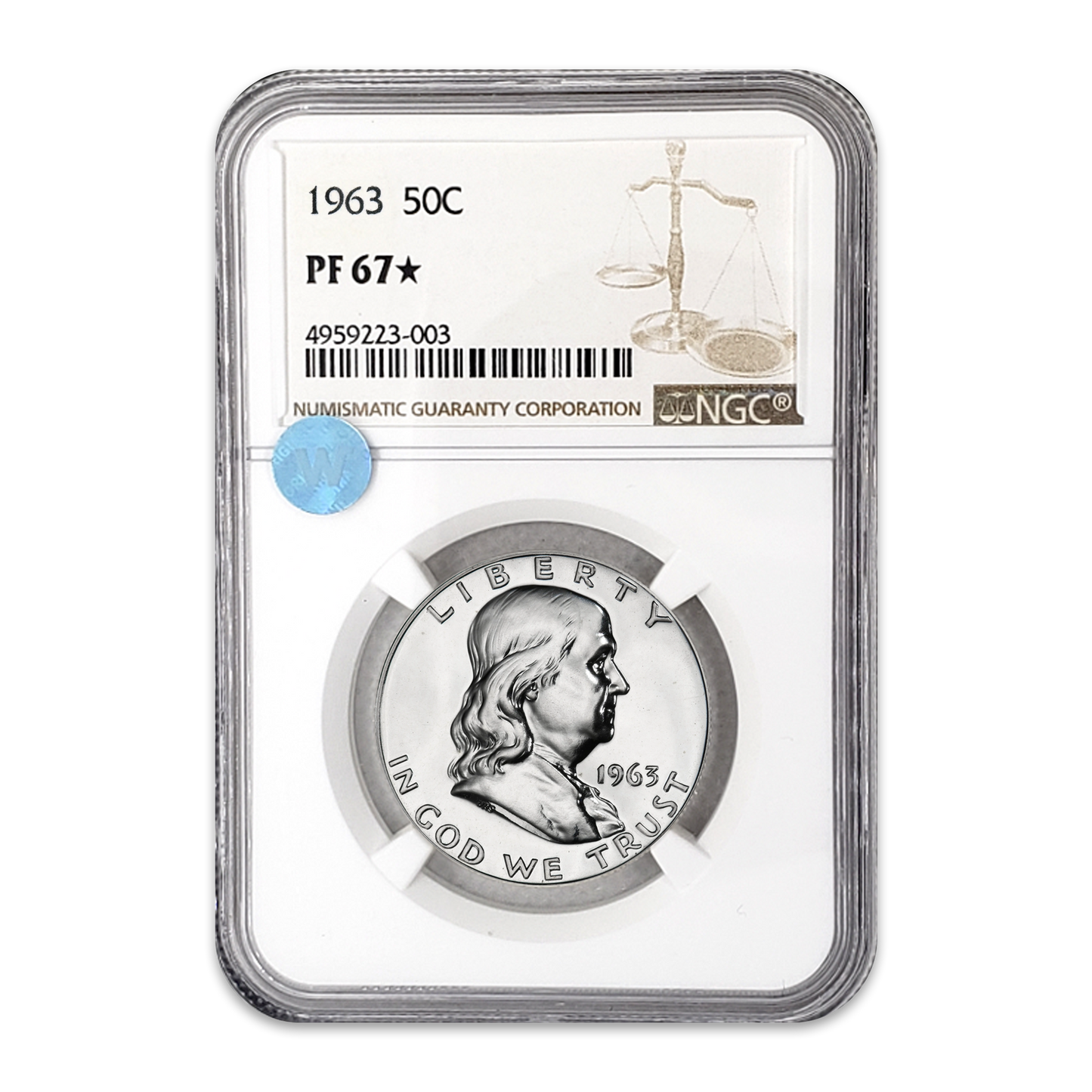 1963 Franklin Silver Half Dollar - NGC PF67 Star Sight White - CoinsTV