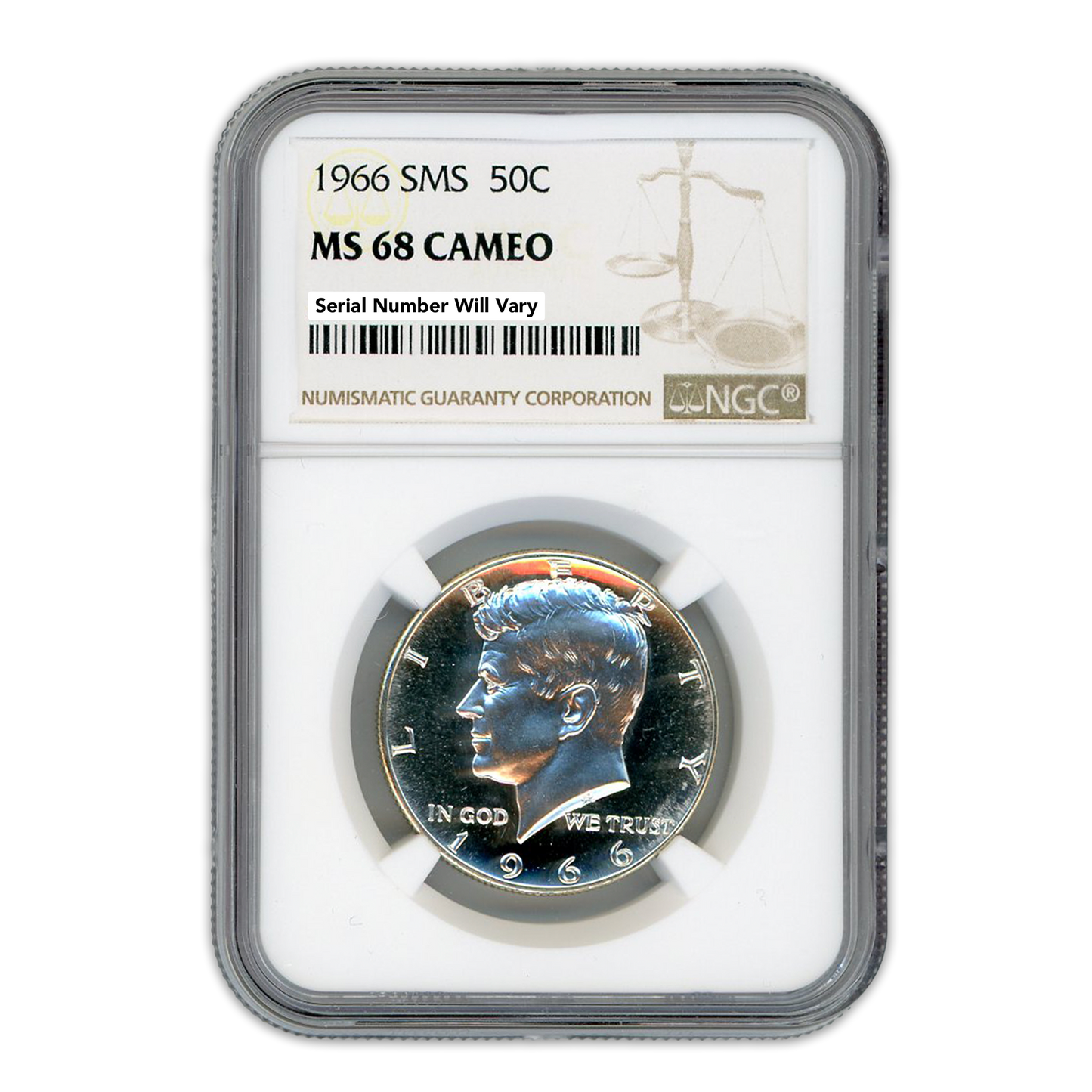 1966 Kennedy Half Dollar - Special Mint Set - NGC MS68 Cameo