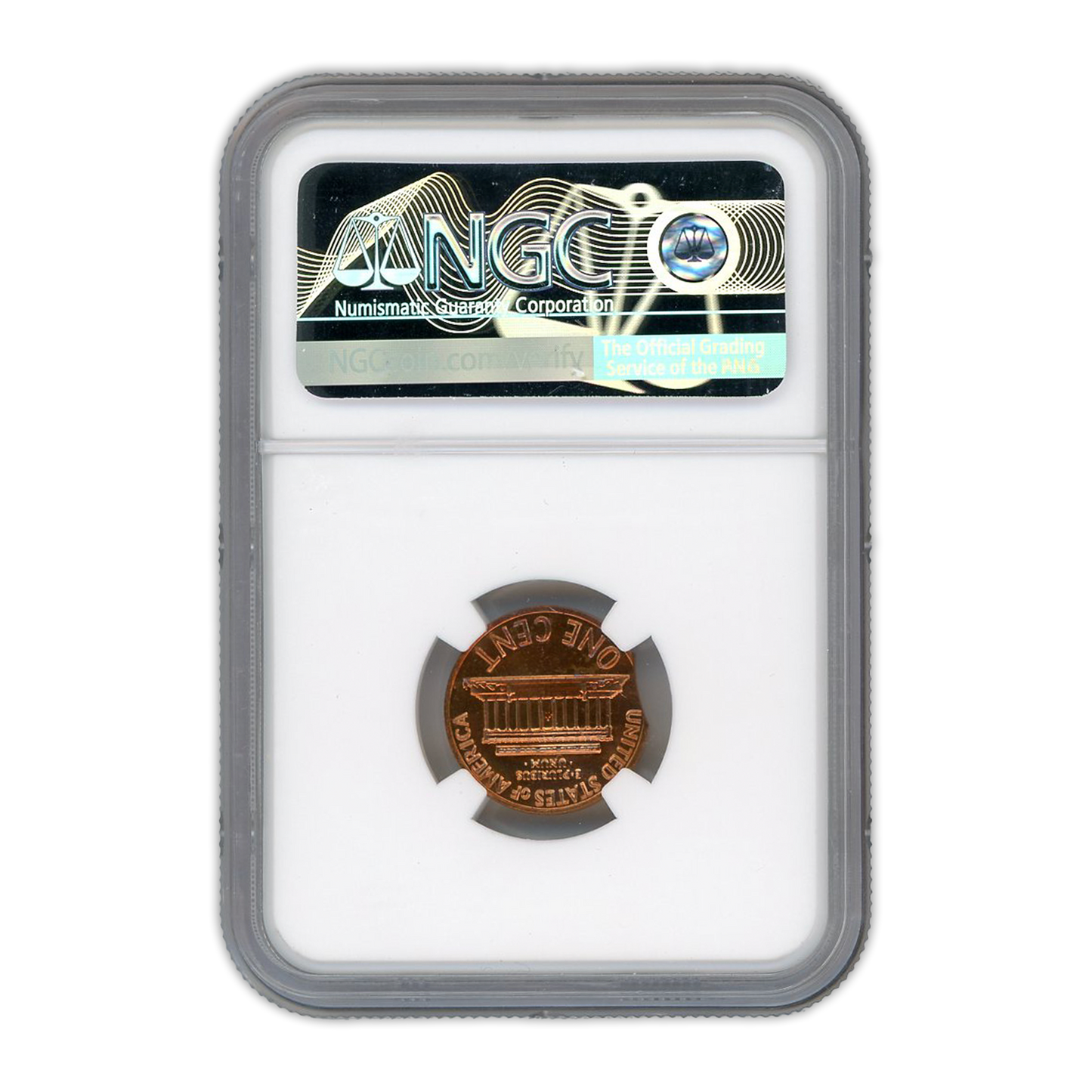 1969 S Lincoln Cent Curved Clip @ 9:00 - Mint Error NGC PF62 RD Star - CoinsTV