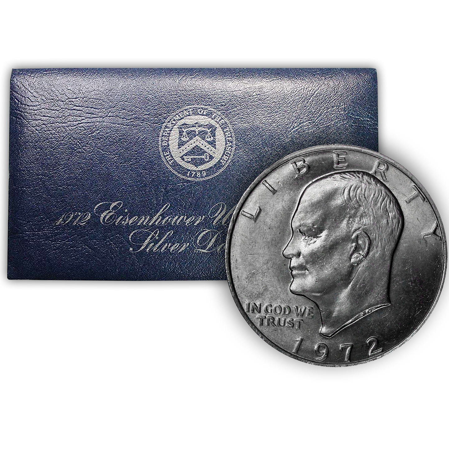 1972 Eisenhower 40% Silver Dollar San Francisco - Uncirculated Blue Pack (OGP) - CoinsTV