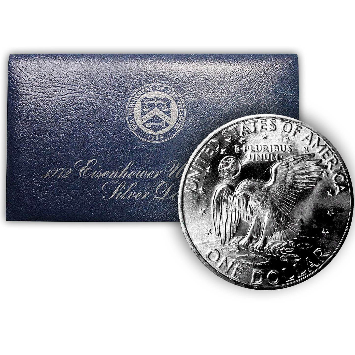 1972 Eisenhower 40% Silver Dollar San Francisco - Uncirculated Blue Pack (OGP) - CoinsTV