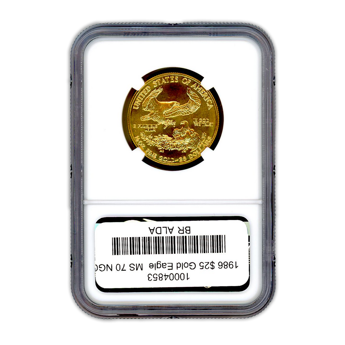 1986 $25 Gold Eagle 1/2 oz - NGC MS70 - CoinsTV