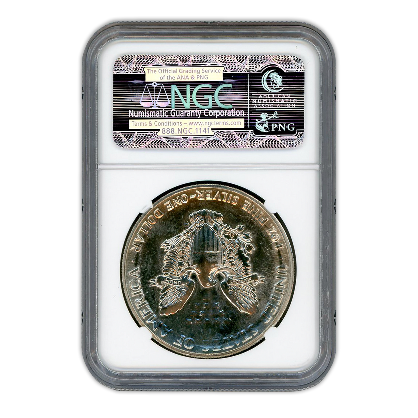 1986 Silver Eagle - Mint Error - Die Adjustment Trial - NGC Certified - CoinsTV