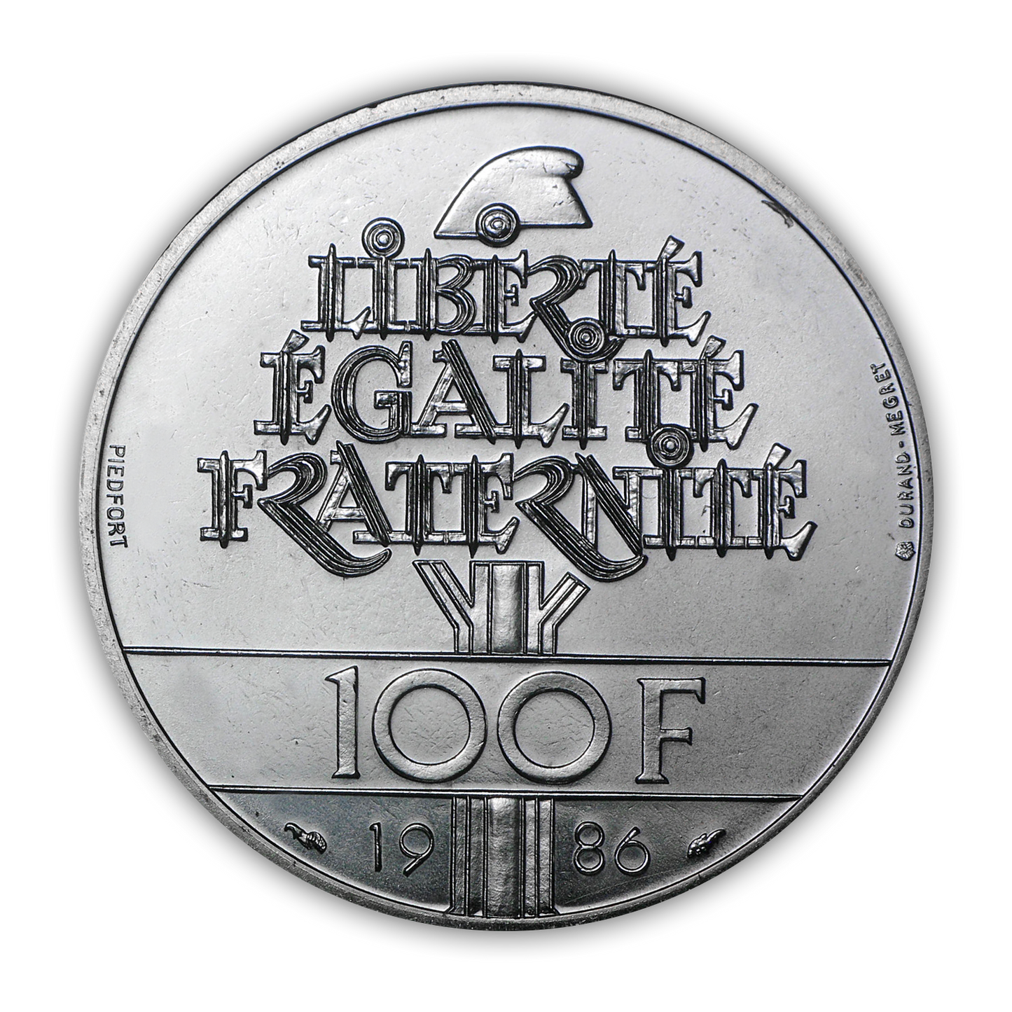 1986 Statue of Liberty 100 Franc Silver Piedfort - CoinsTV