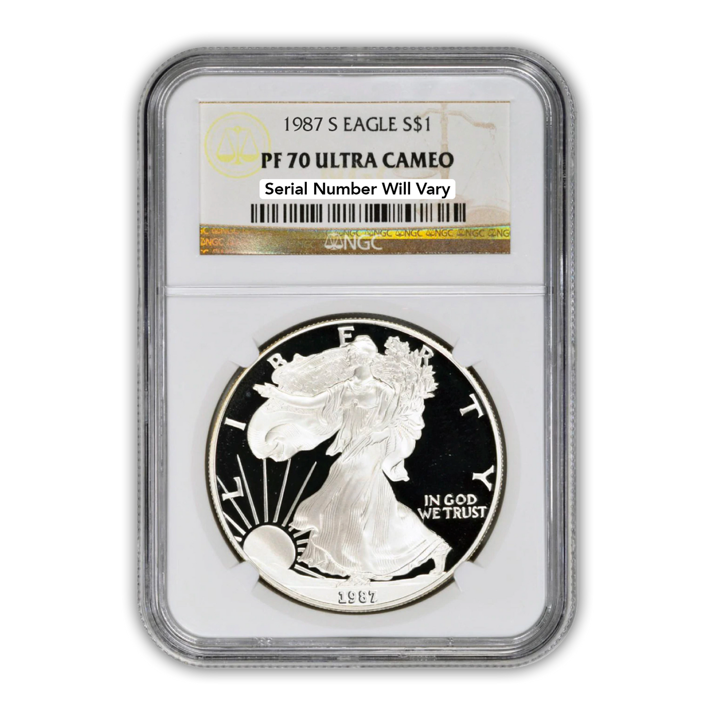 1987 Silver Eagle - Proof - NGC PF70 - CoinsTV