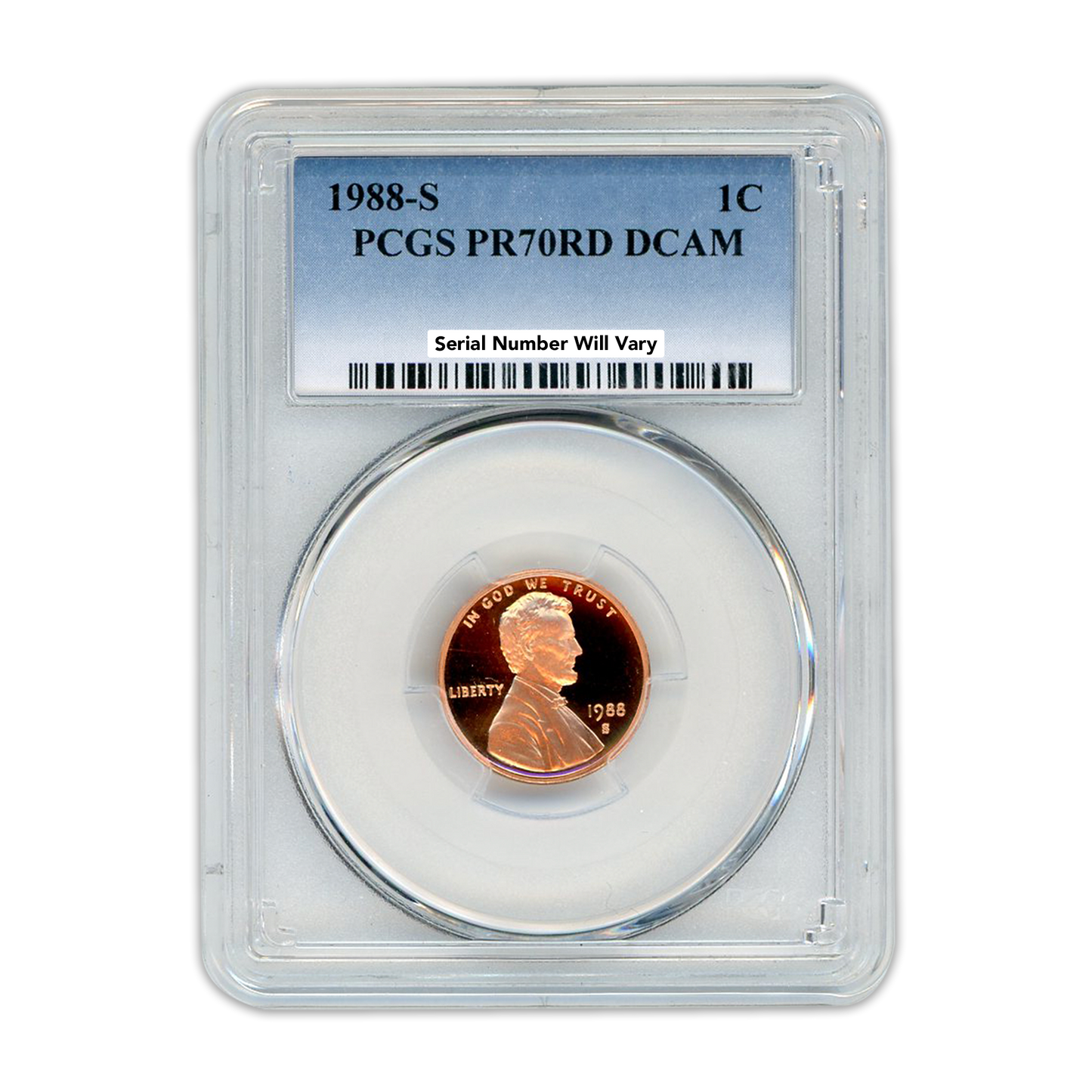 1988-S Lincoln Cent - PCGS PR70RD DCAM