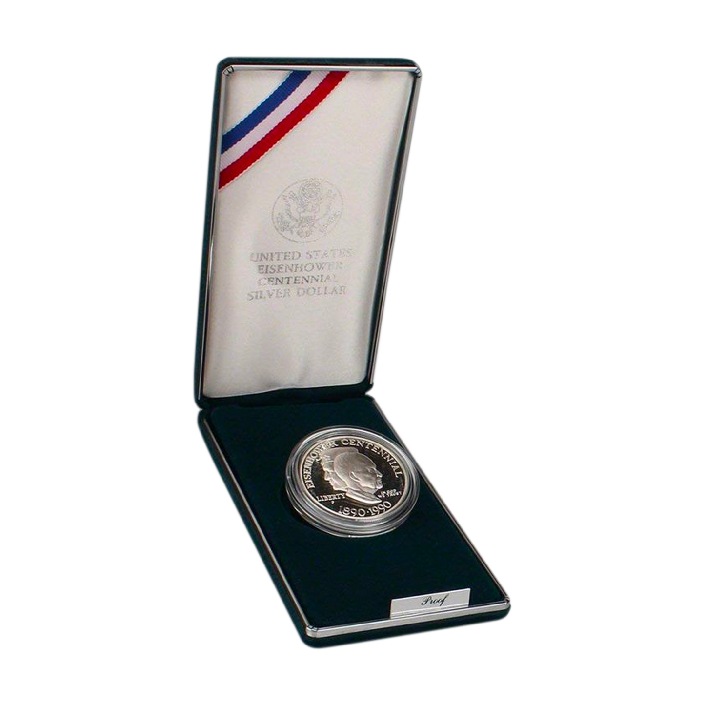 1990 Eisenhower Silver Dollar Philadelphia Proof - Original Government Packaging OGP - CoinsTV