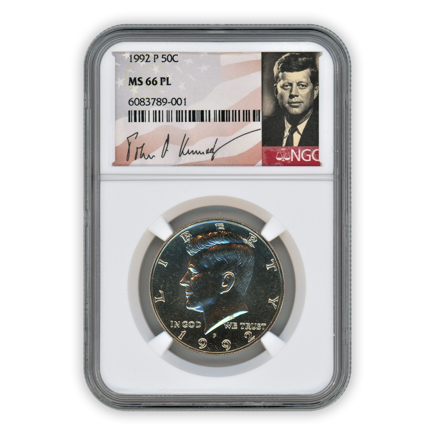 1992 Kennedy Half Dollar Philadelphia - NGC MS66 PL Prooflike