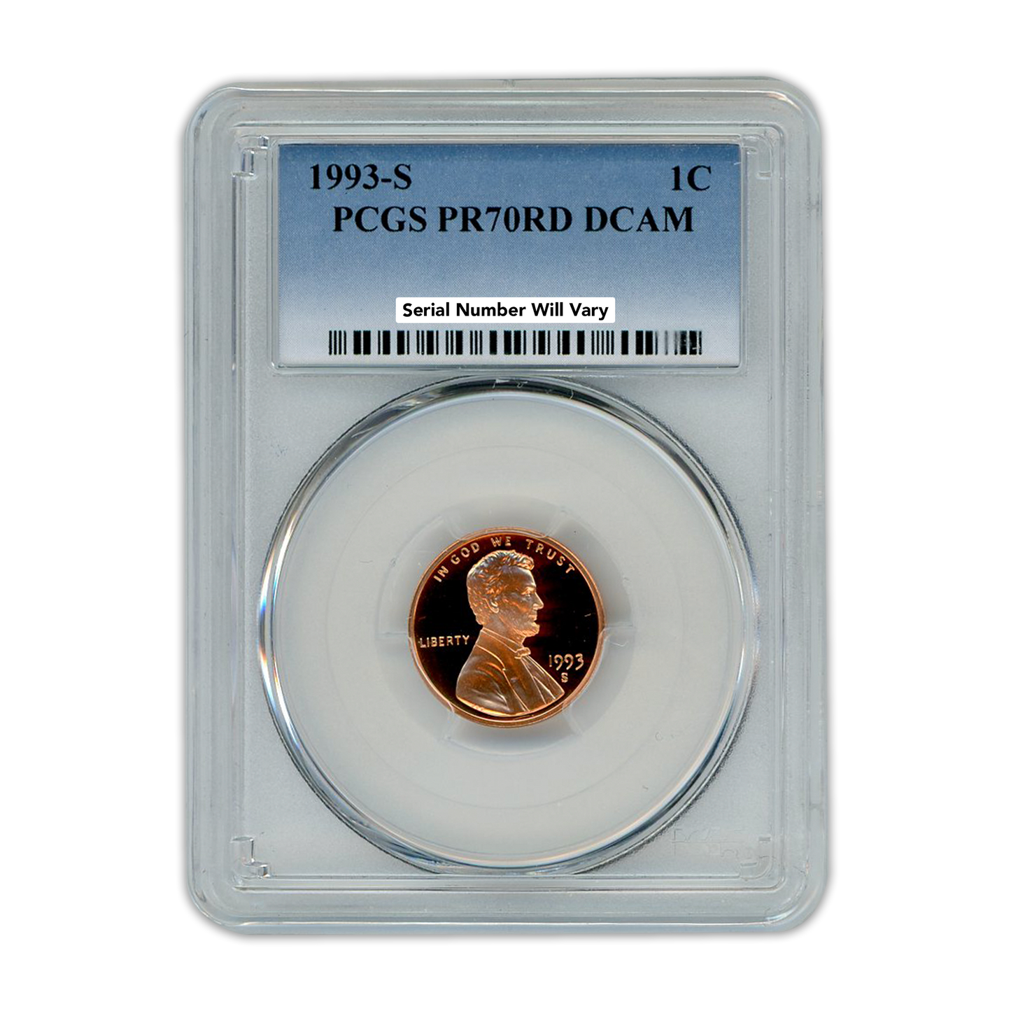 1993-S Lincoln Cent - PCGS PR70RD DCAM