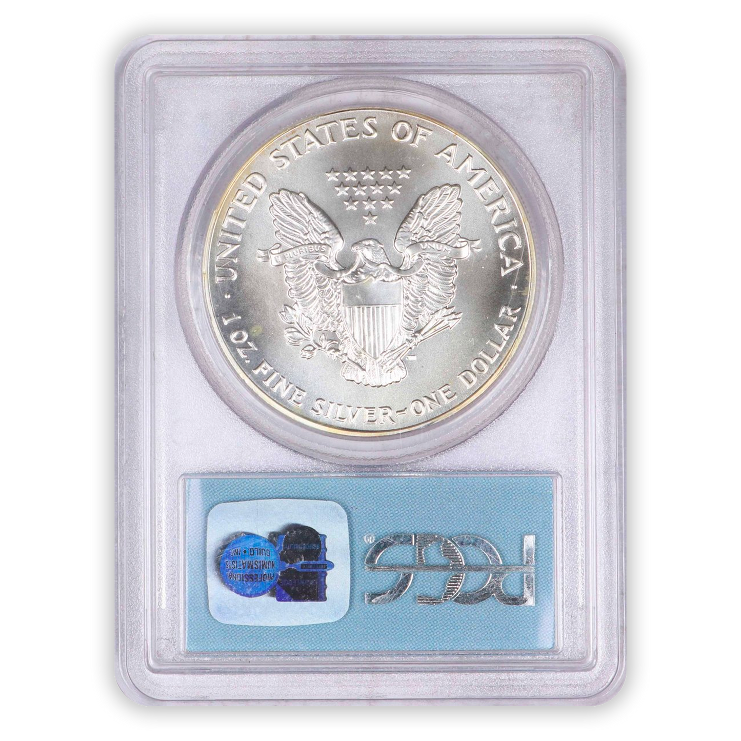 1993 Silver Eagle - World Trade Center Recovery - PCGS WTC Label - Natural Toning - CoinsTV
