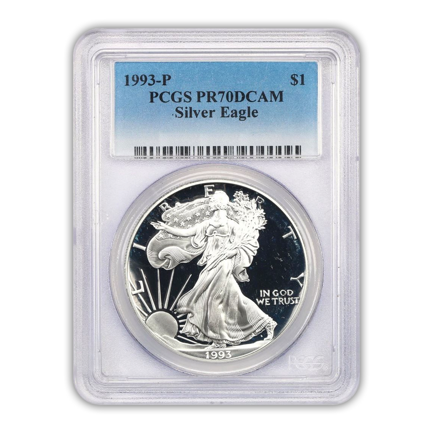 1993 Silver Eagle - Proof - PCGS PR70 - CoinsTV