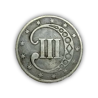 Three Cent Silver - Collectors Quality Circulated - CoinsTV