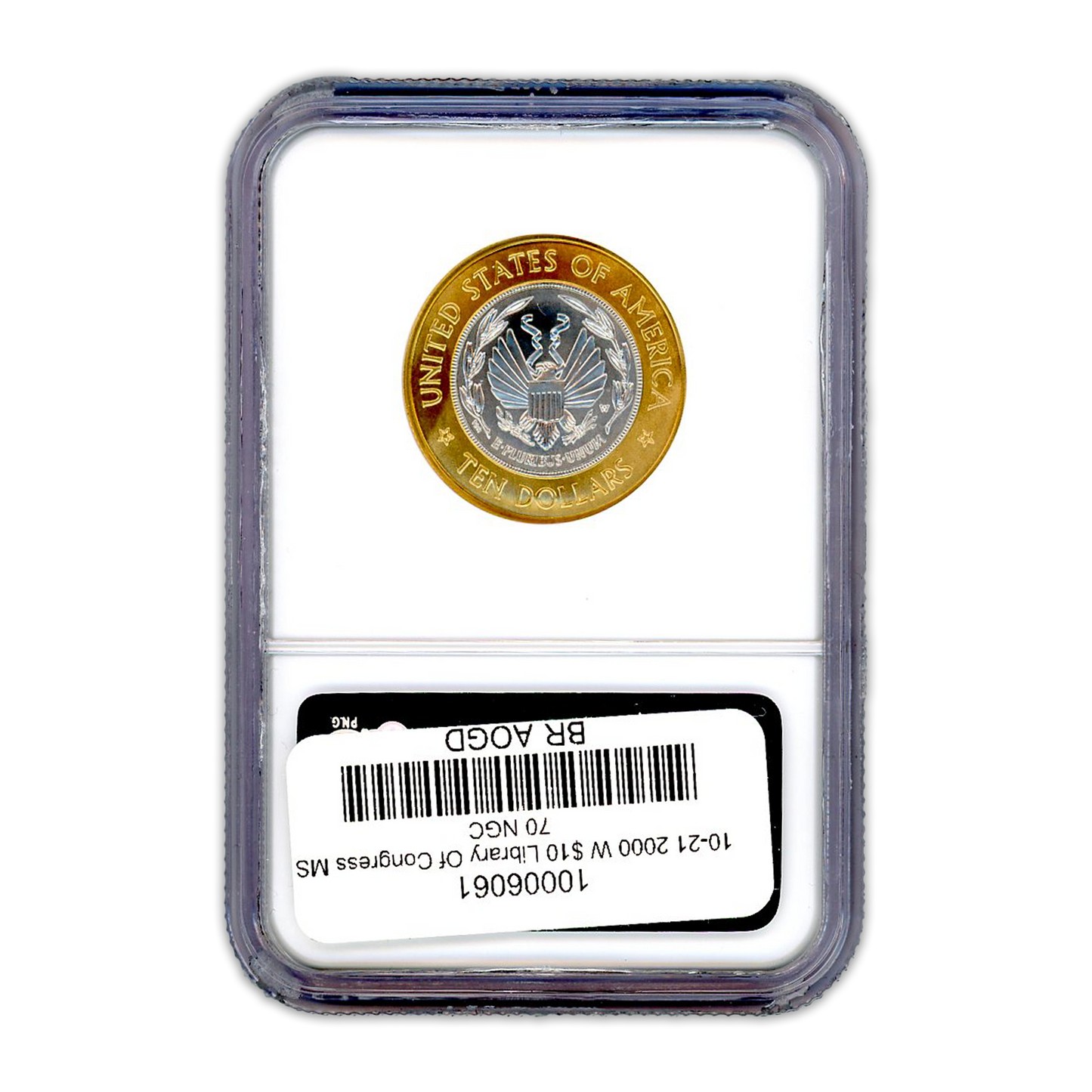 2000 W $10 Library Of Congress NGC MS 70 - CoinsTV