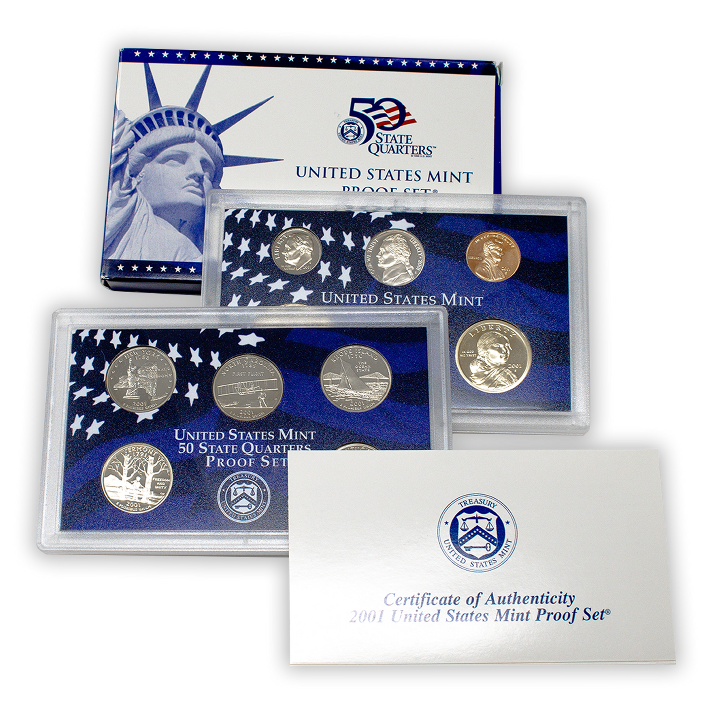 2001 US Proof Set - 10 Coins