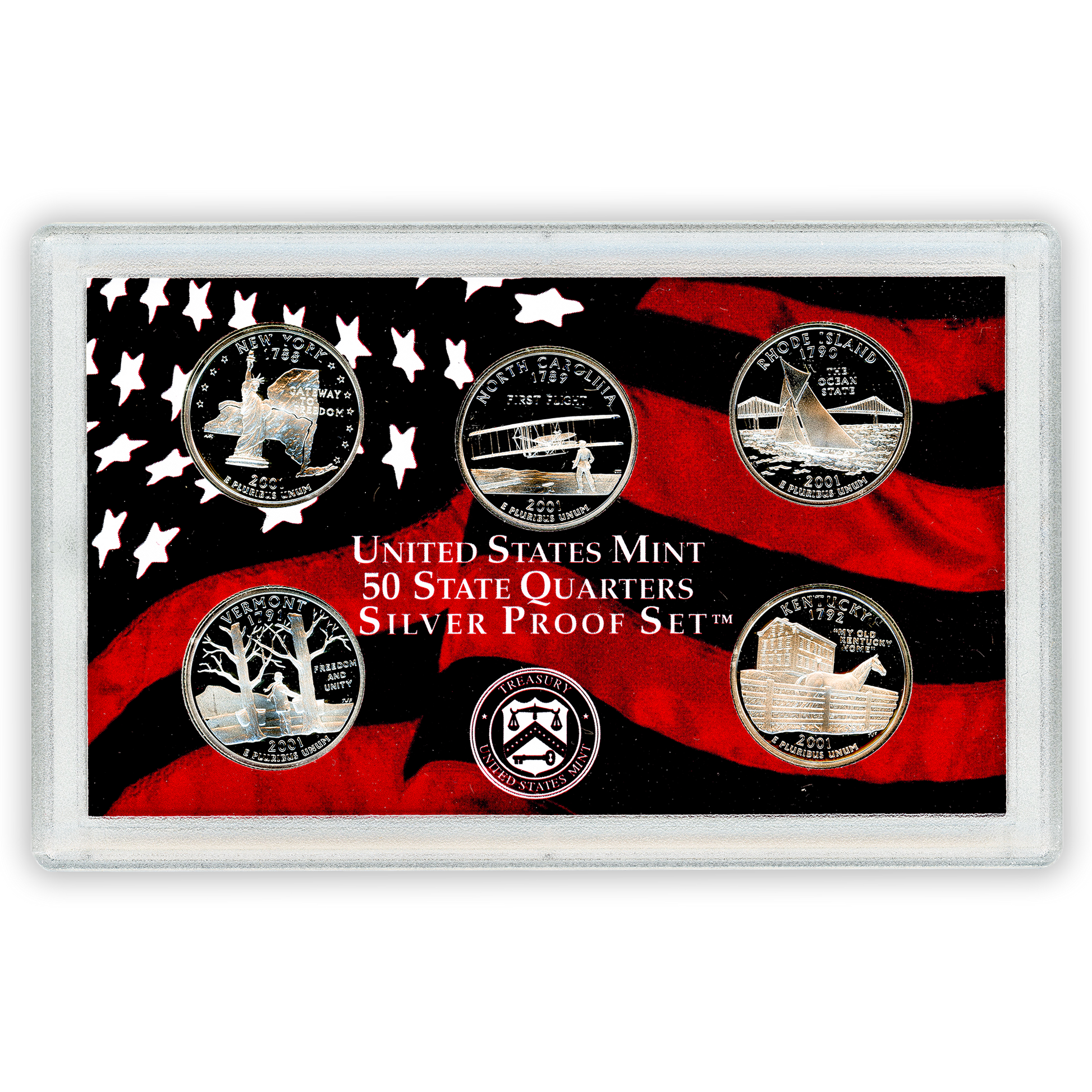 2001 Silver Proof Set - 10 Coins - CoinsTV