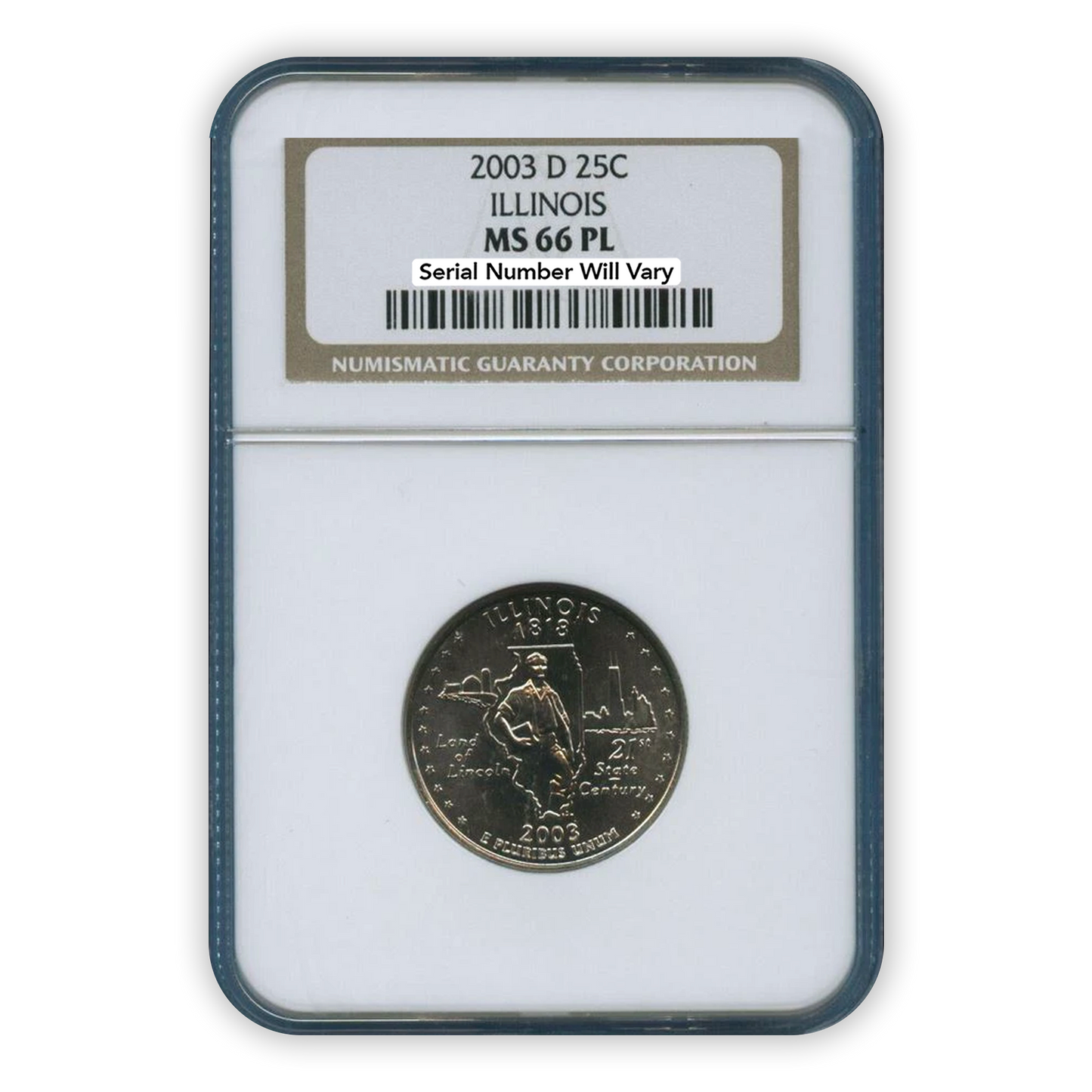 2003 Illinois Quarter Dollar Denver - NGC MS66 PL Prooflike - CoinsTV