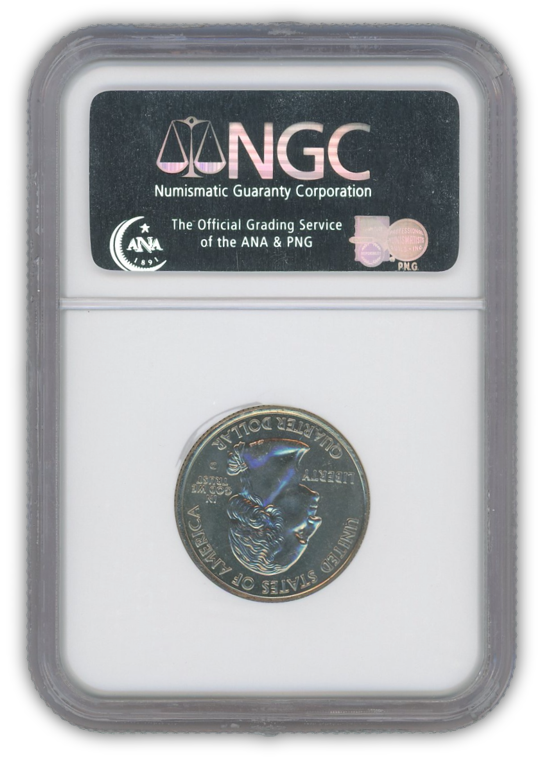2004 Wisconsin Quarter Dollar Denver - 2 pc Leaf Error Set - NGC MS66 PL Prooflike - CoinsTV