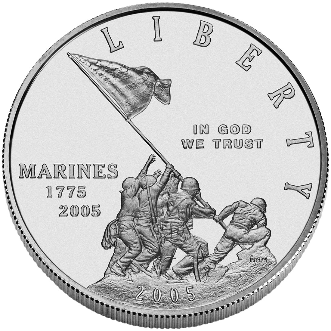 2005 Marine Corps Silver Dollar - Uncirculated in OGP - CoinsTV
